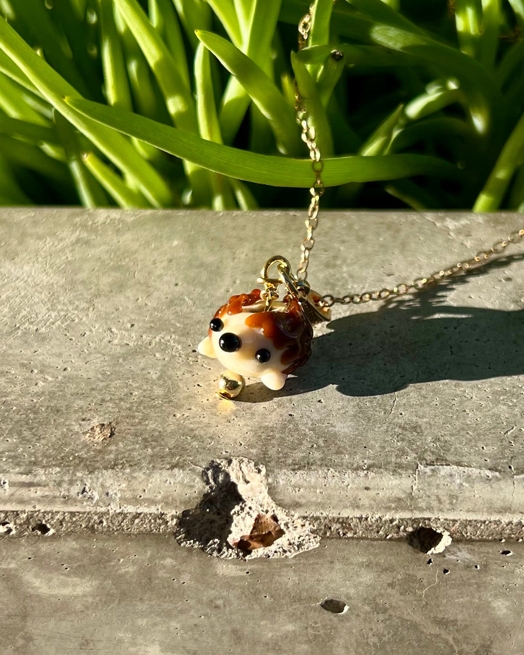 Bloopie Winter Hedgehog Necklace