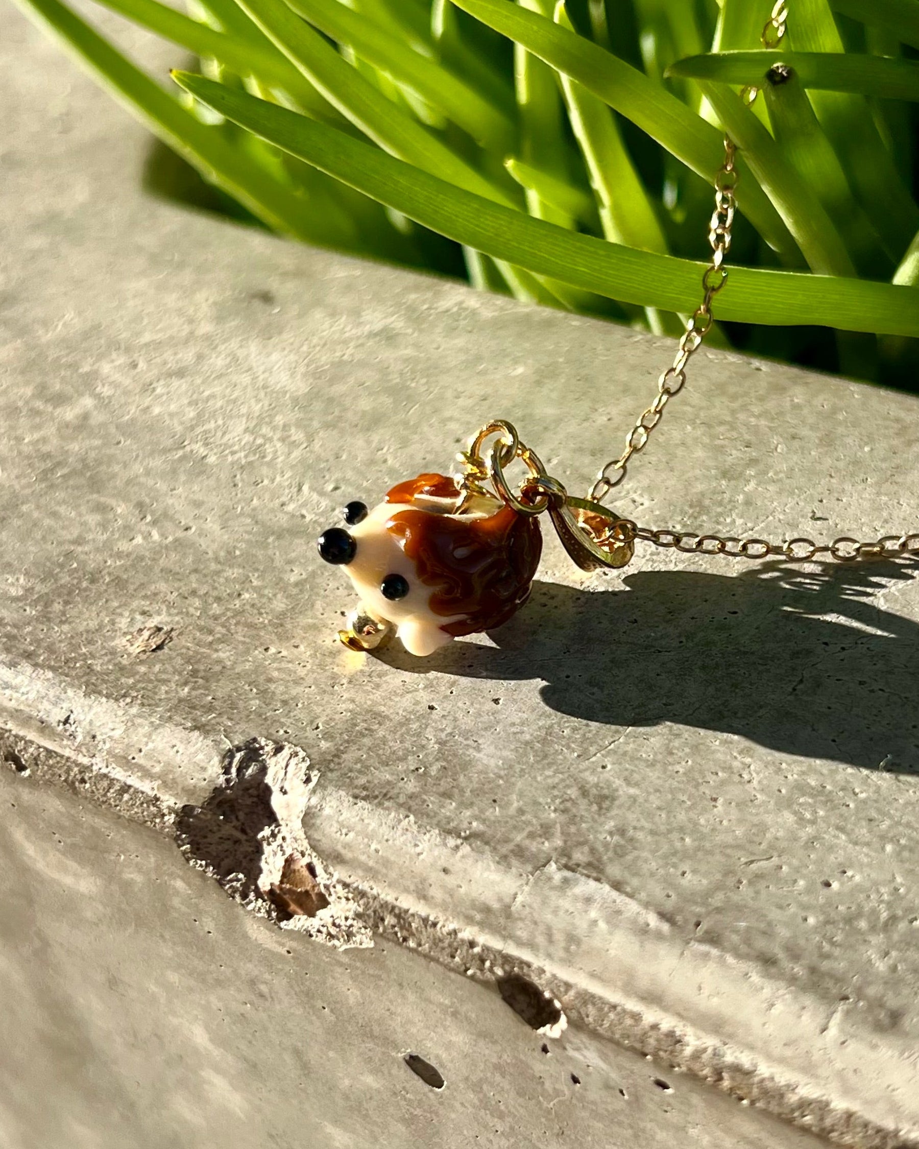 Bloopie Winter Hedgehog Necklace