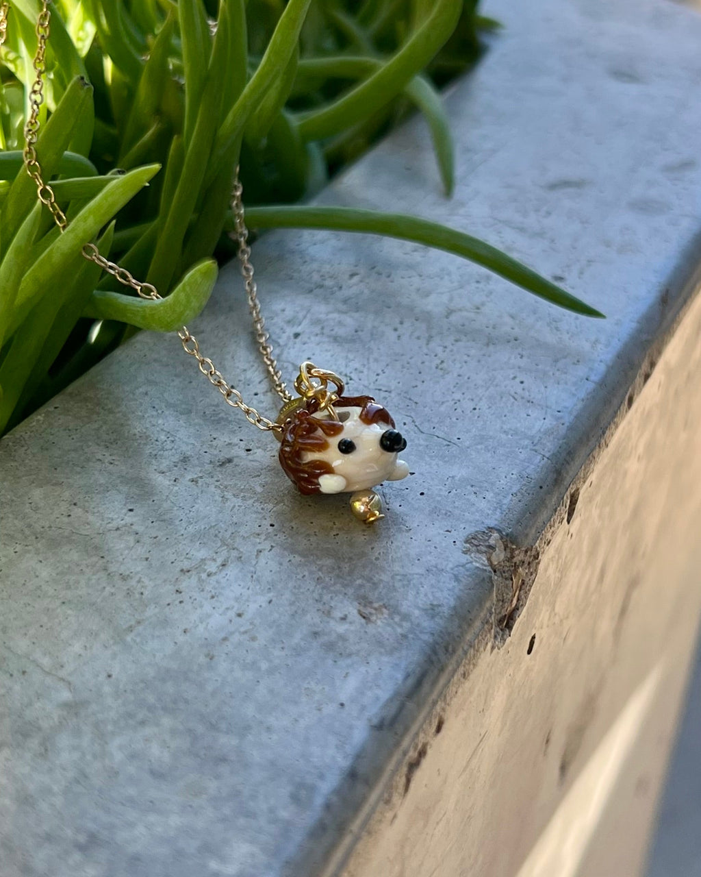 Bloopie Winter Hedgehog Necklace
