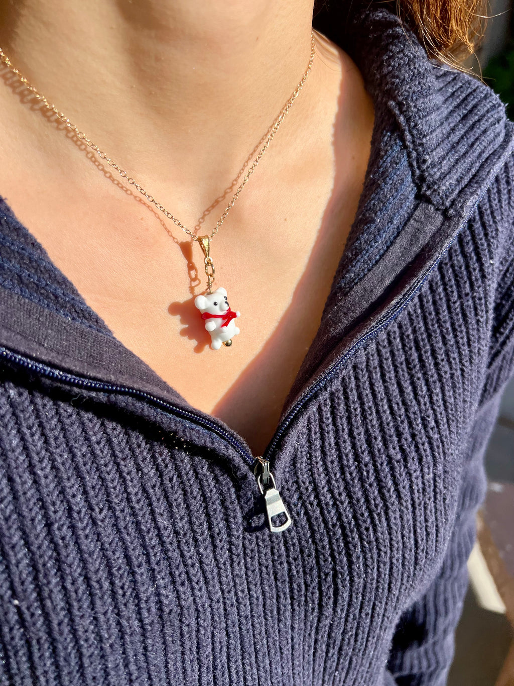 Bloopie Snow Bear Necklace🐻‍❄️
