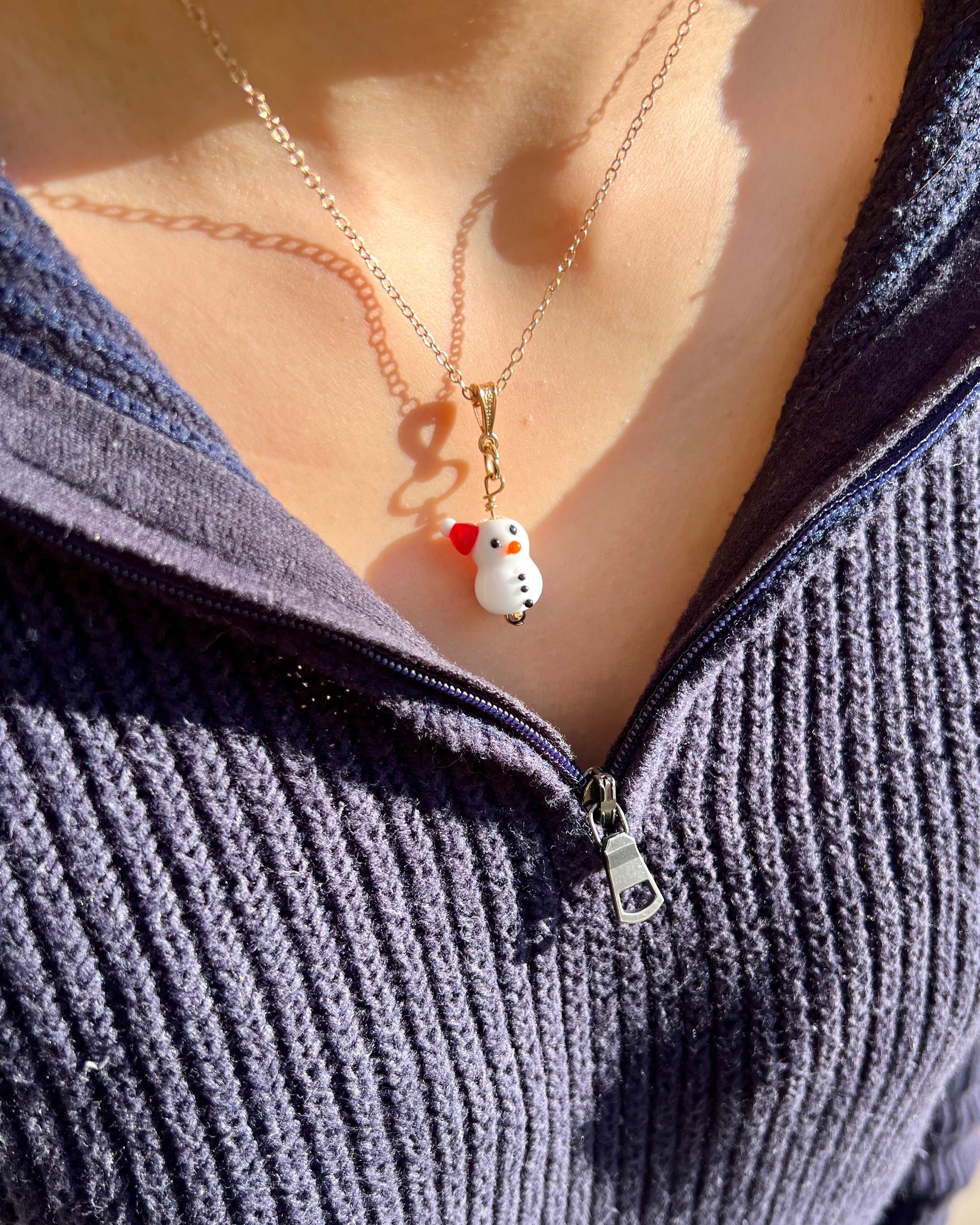 Bloopie Santa Snowman Necklace