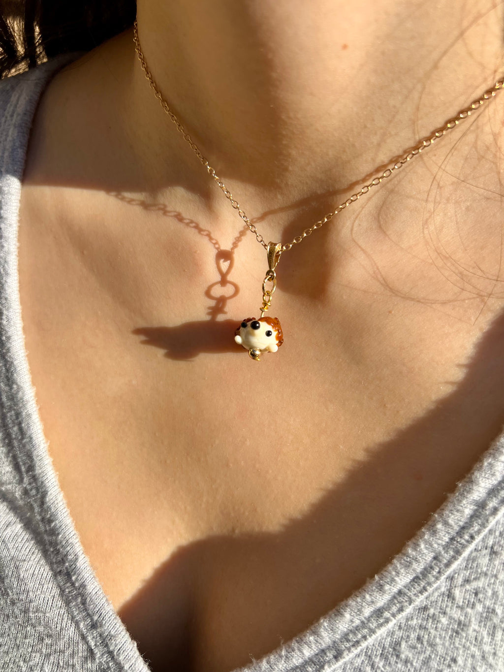 Bloopie Winter Hedgehog Necklace