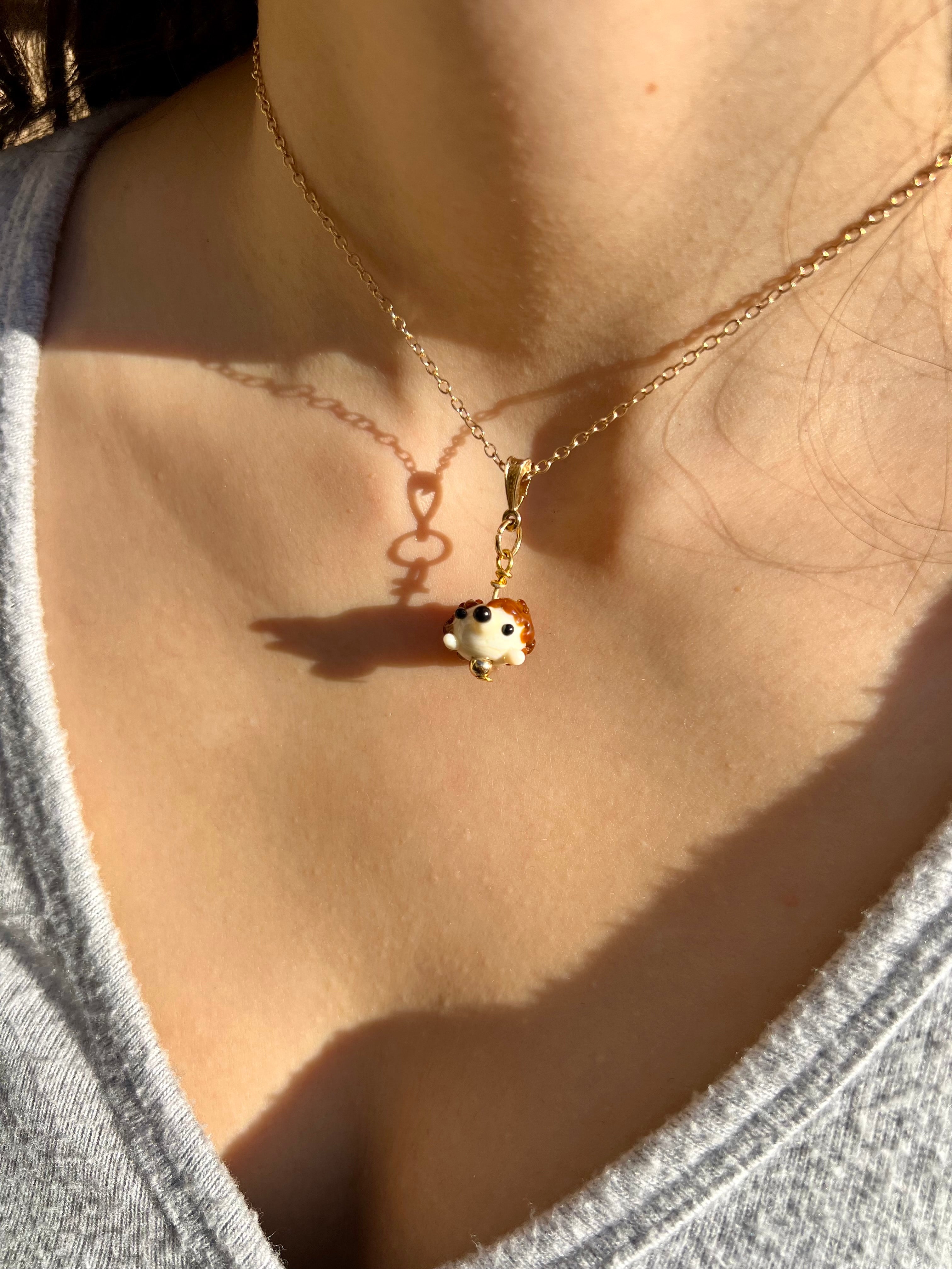 Bloopie Winter Hedgehog Necklace