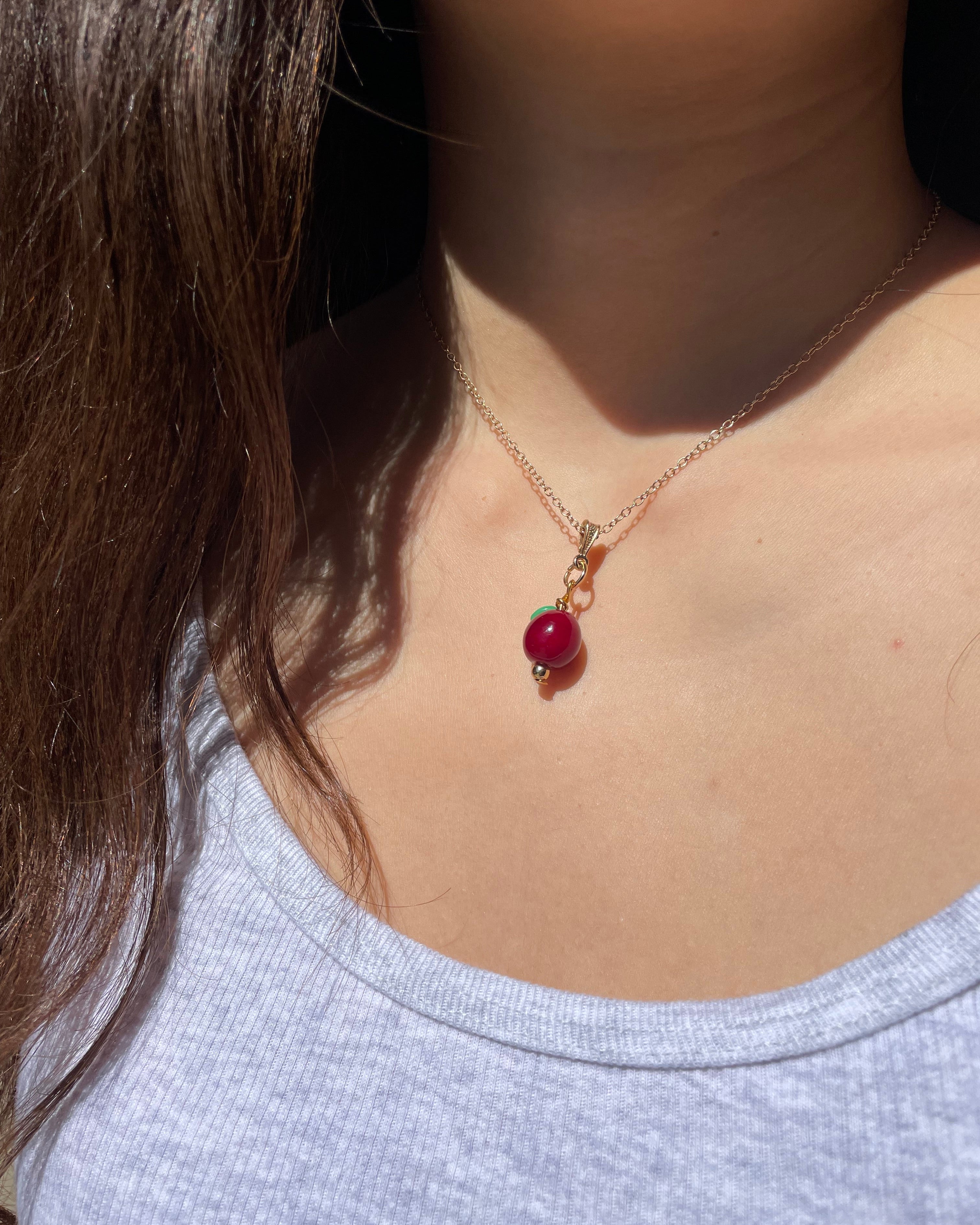 Apple Charm Necklace