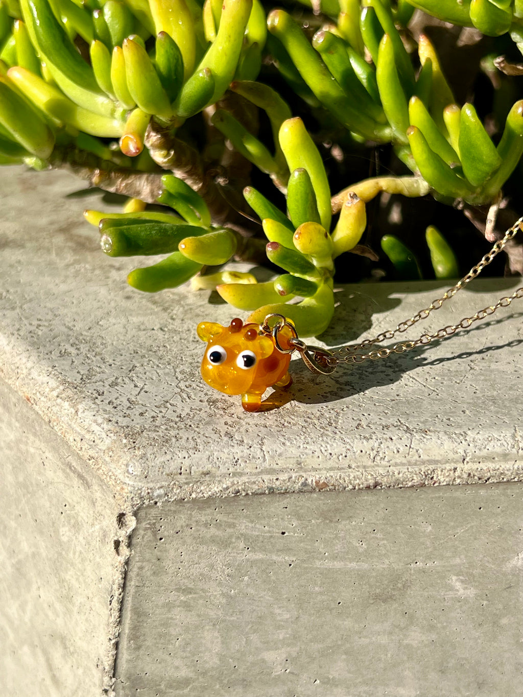 giraffe glass beads