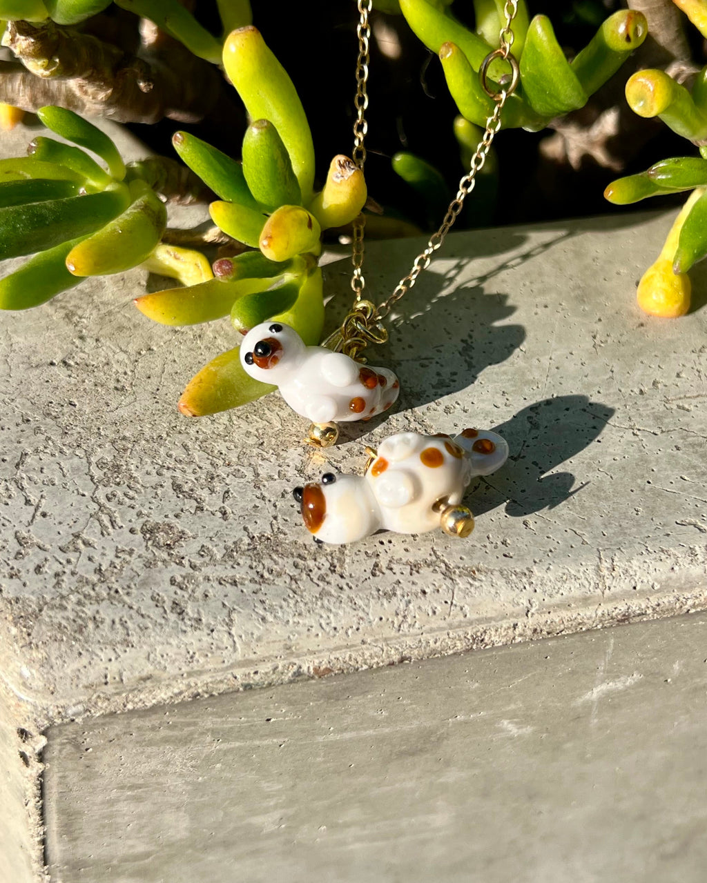 otter glass beads