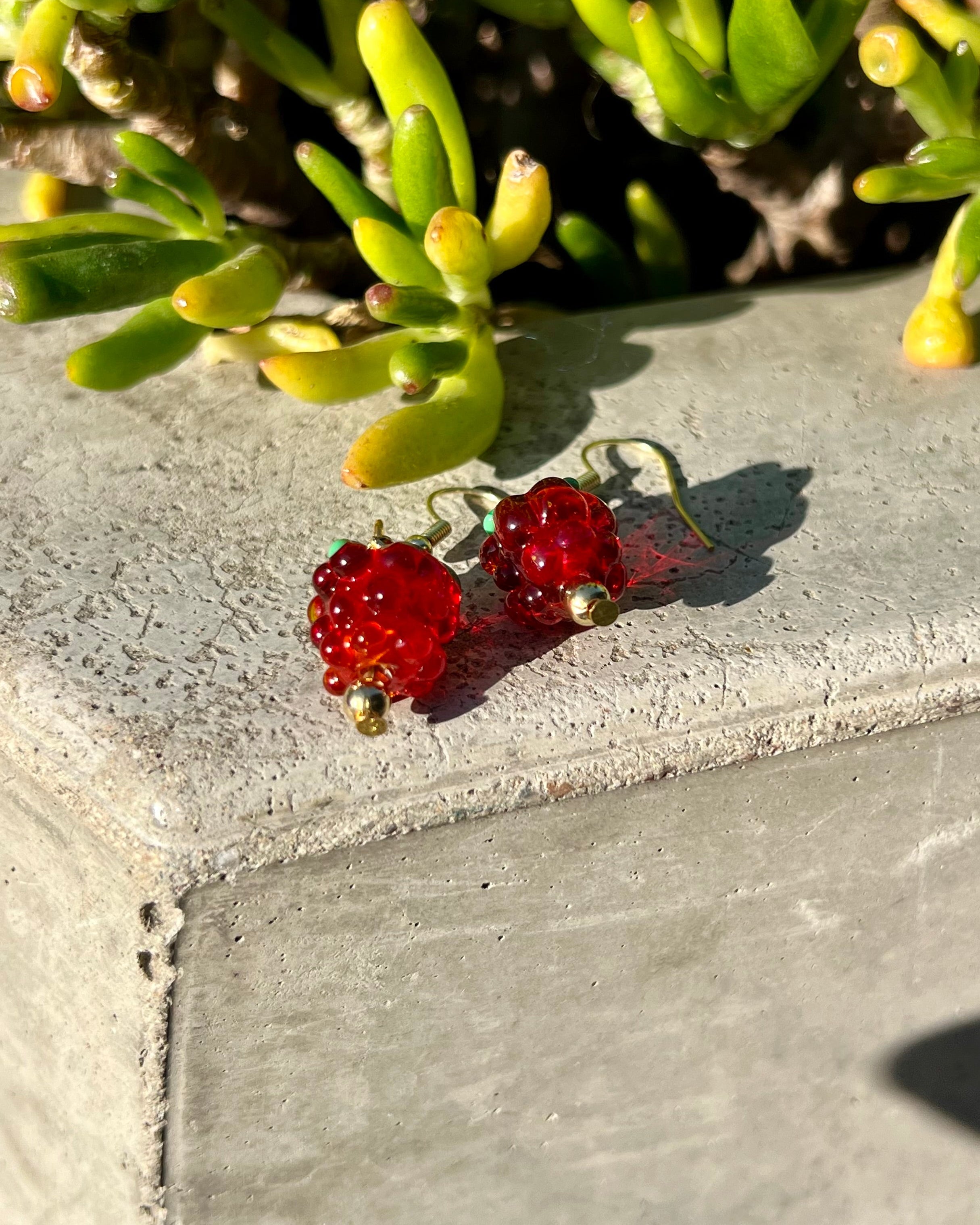 Raspberry Sparkle Earrings