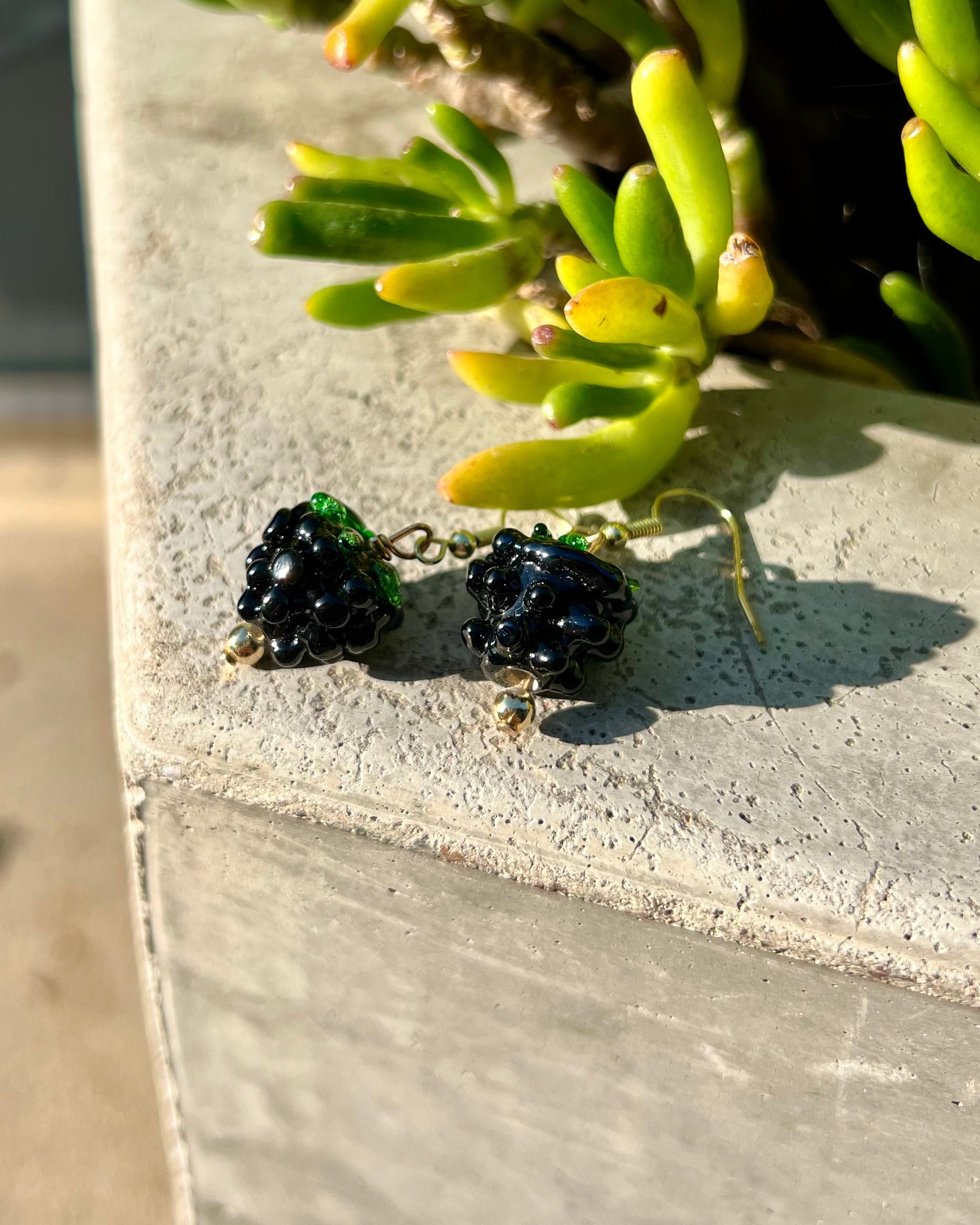 black berry earrings