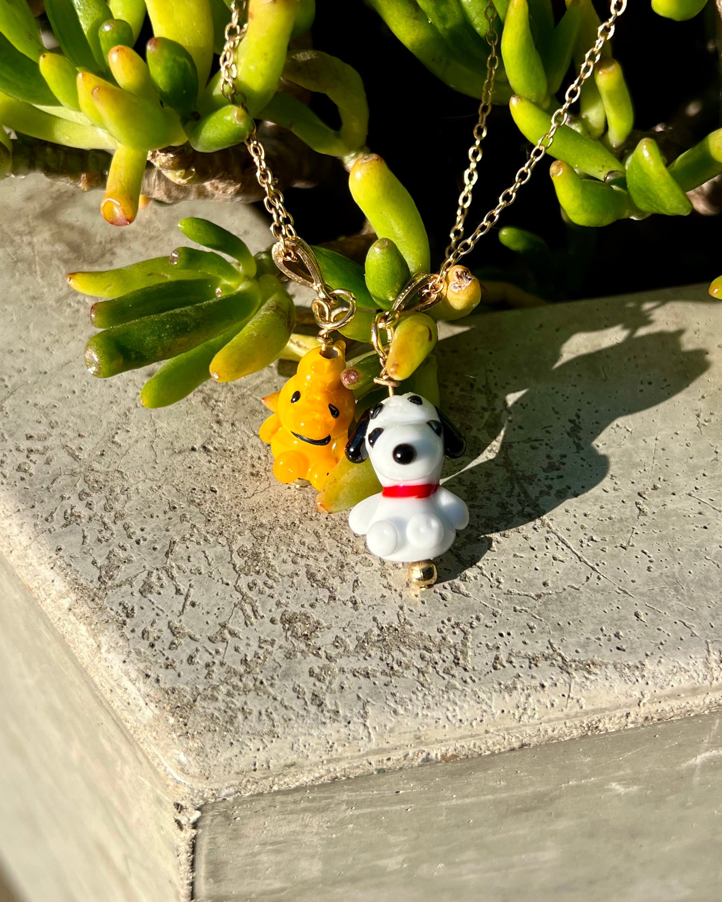 snoopy and woodstock necklace