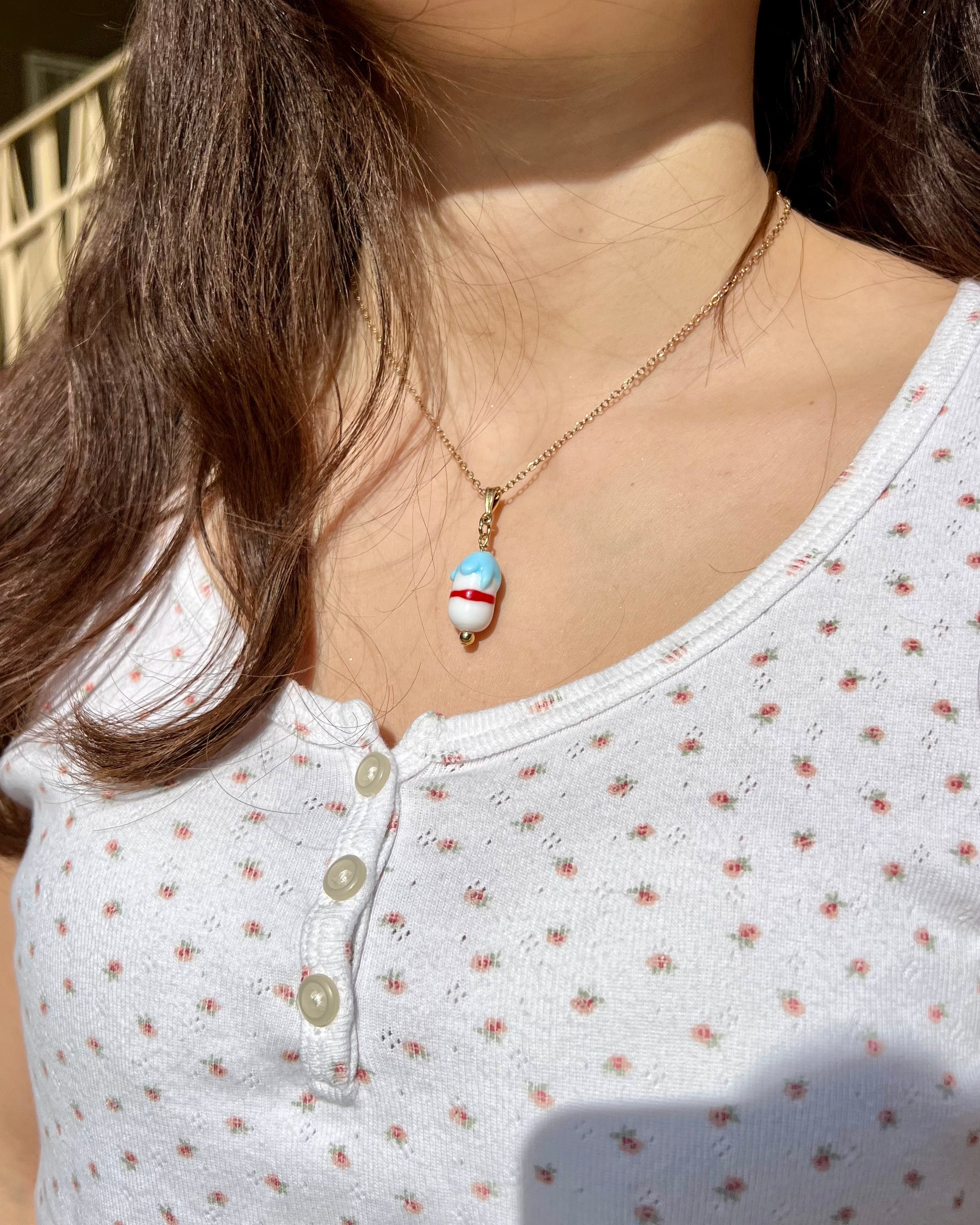Bloopie Cozy Meadow Milk Bottle Necklace