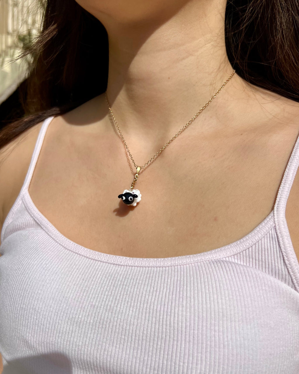 Bloopie Fluffy Sheep Necklace