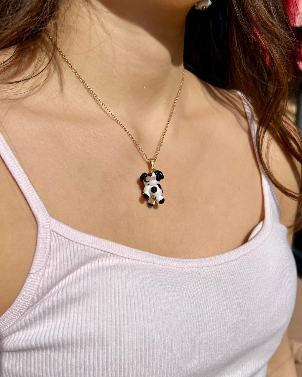 Bloopie Meadow Cow Necklace