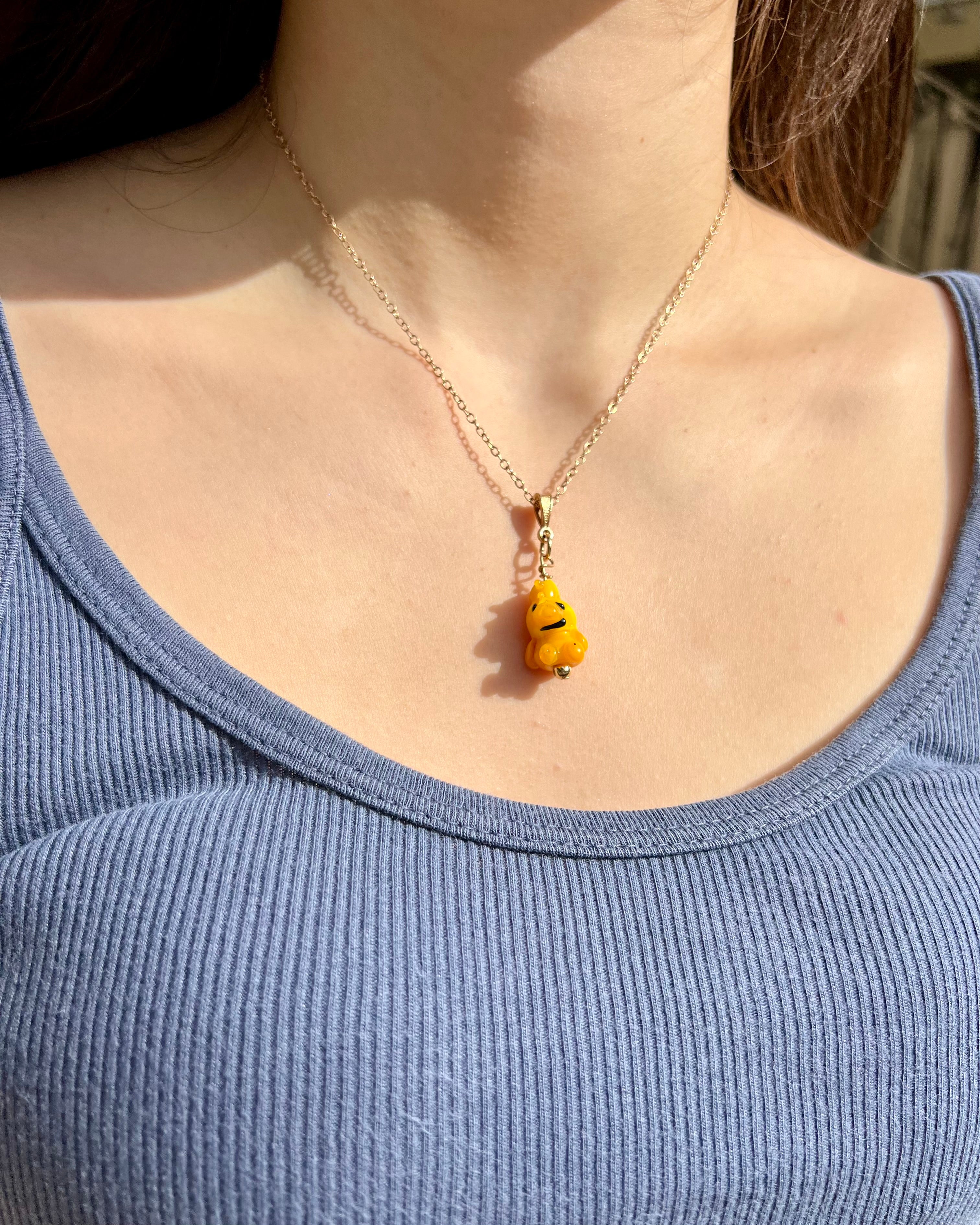 Bloopie Little Friend – Sunny Yellow Bird Necklace