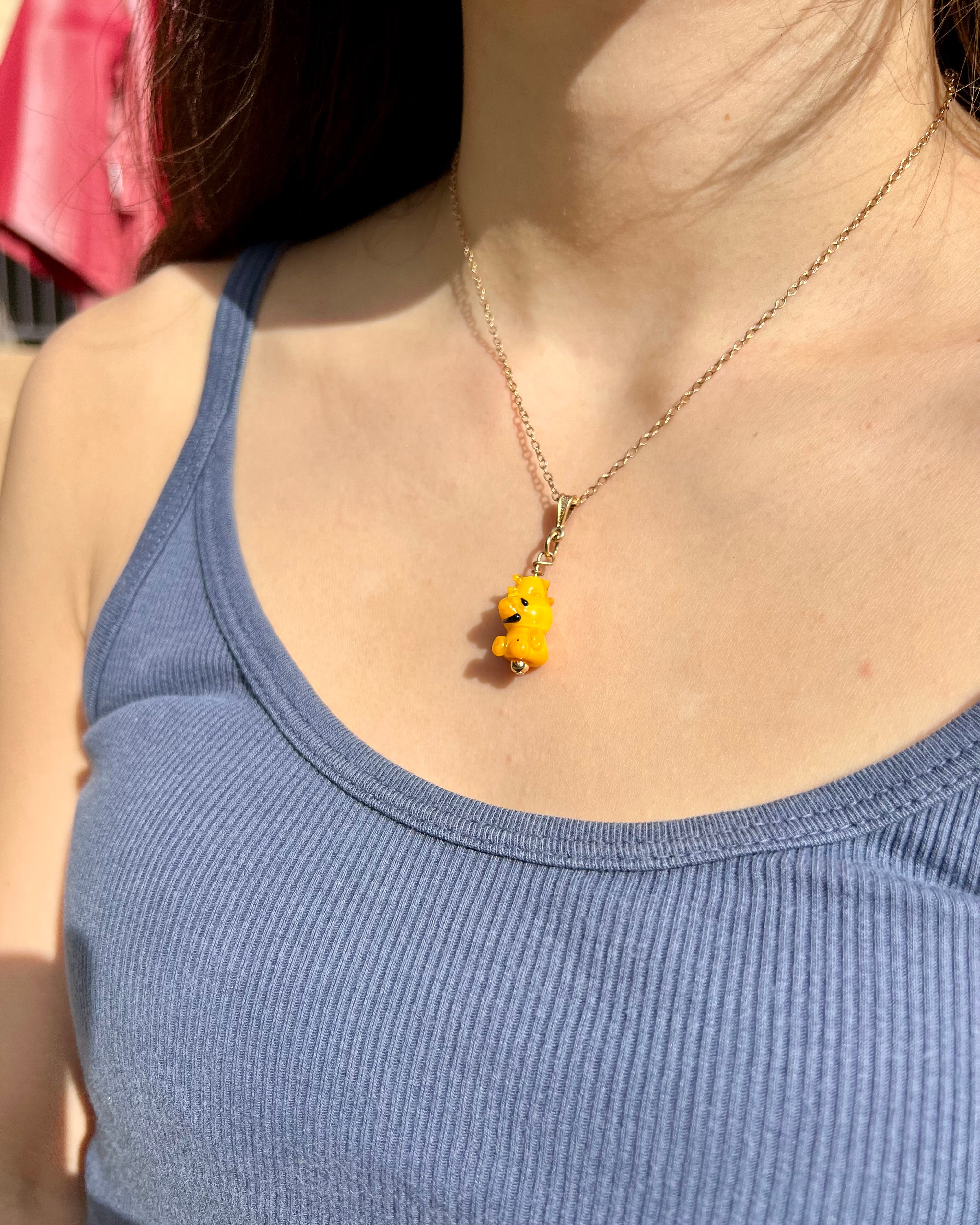 Bloopie Little Friend – Sunny Yellow Bird Necklace