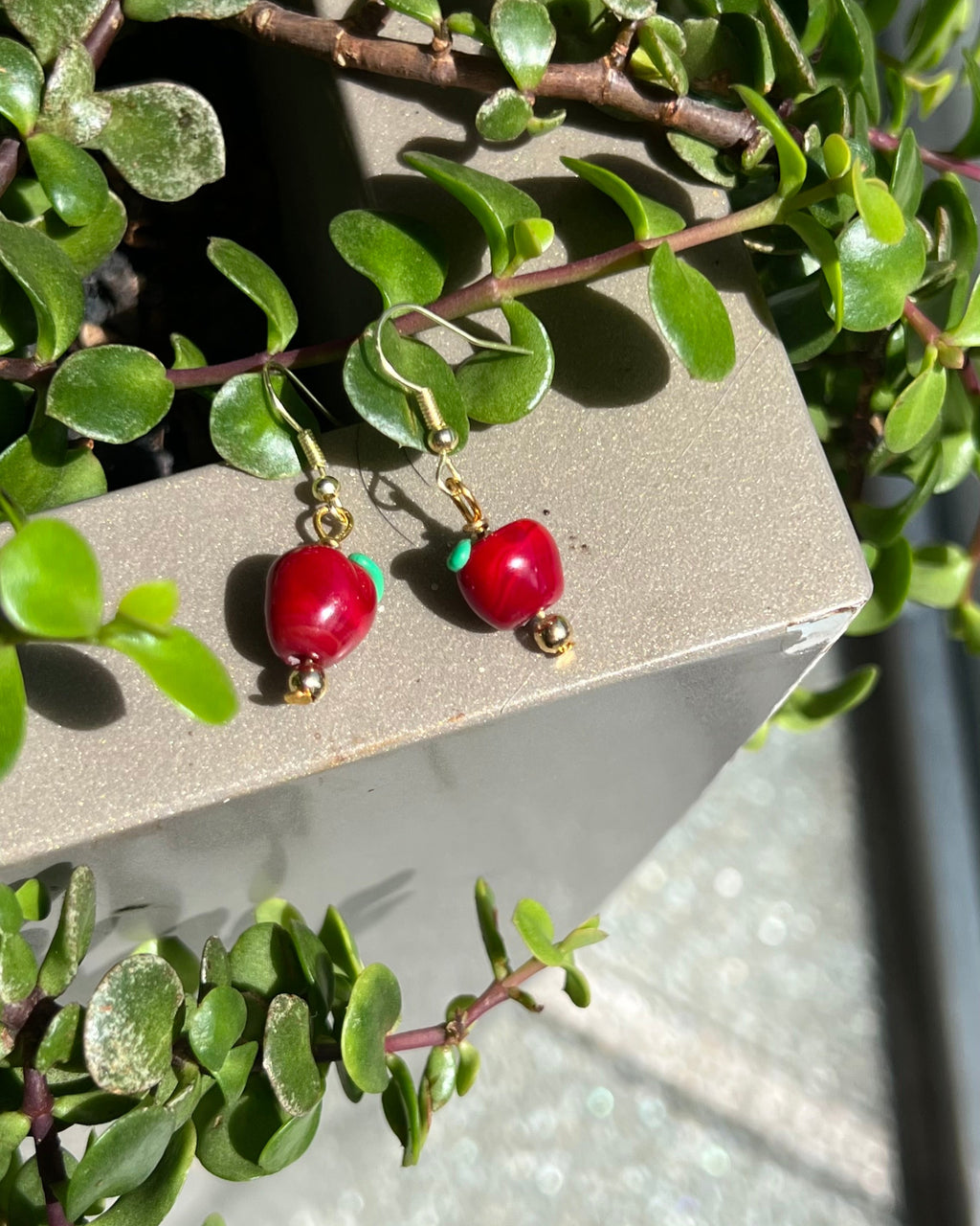 Apple Drop Earrings