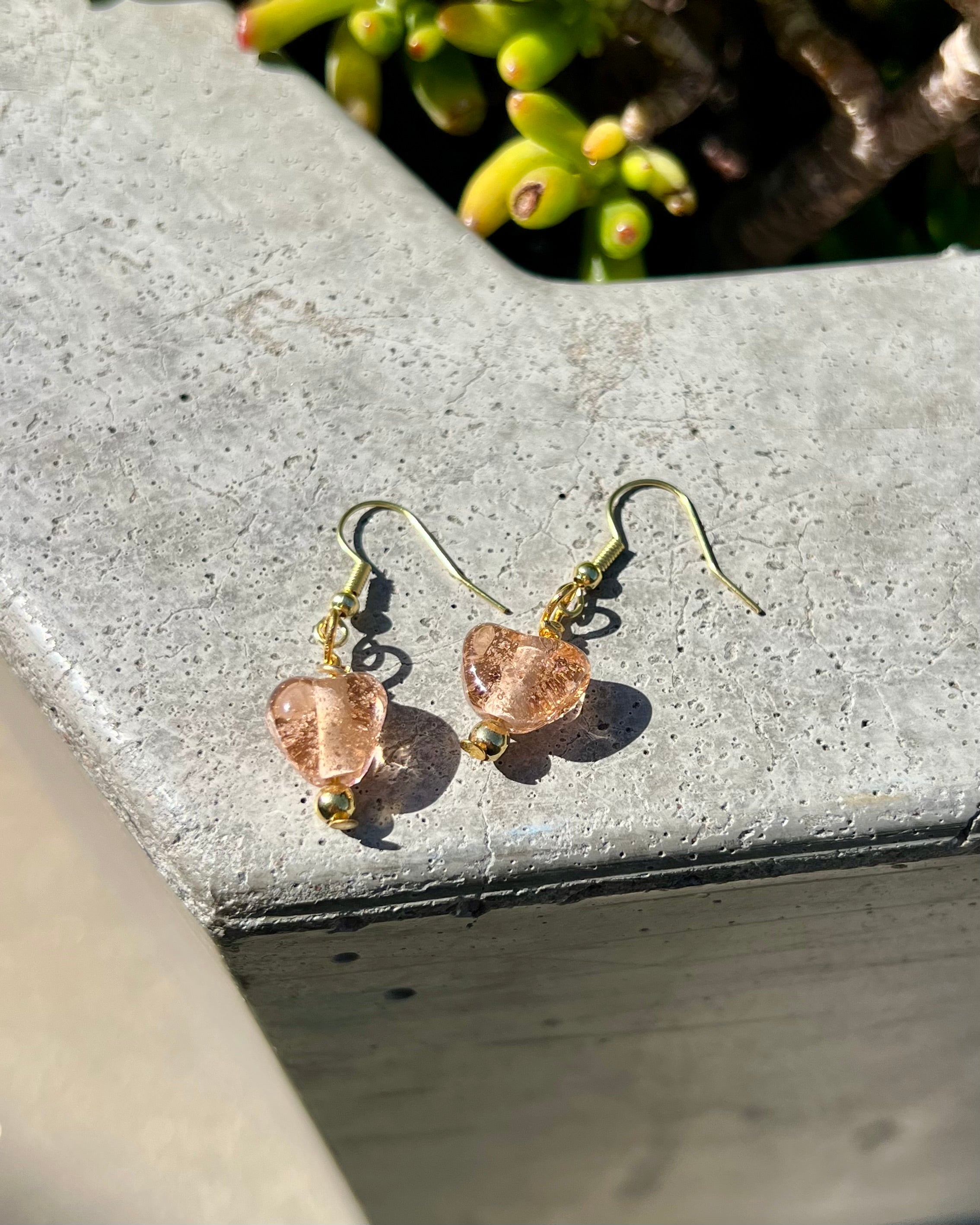Bloopie Soft Heart Earrings – Warm Peach