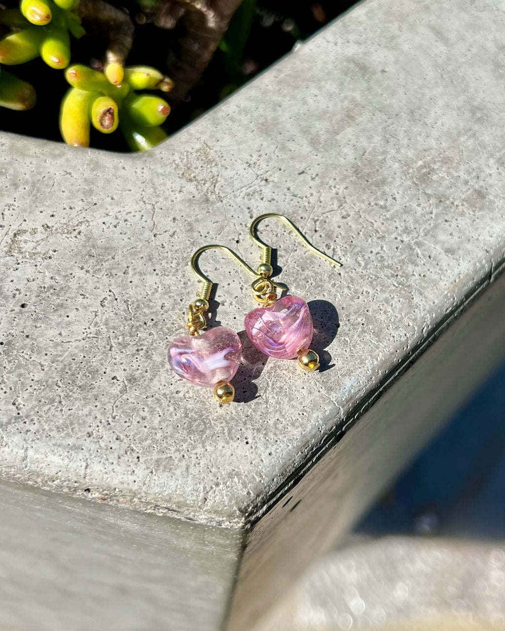Bloopie Soft Heart Earrings – Blush Pink
