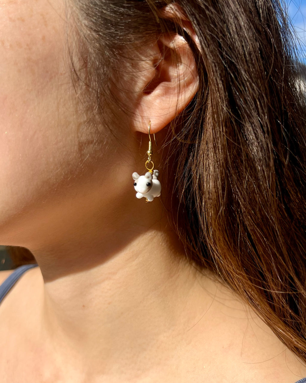 Twin Tiptoe Kittens Earrings