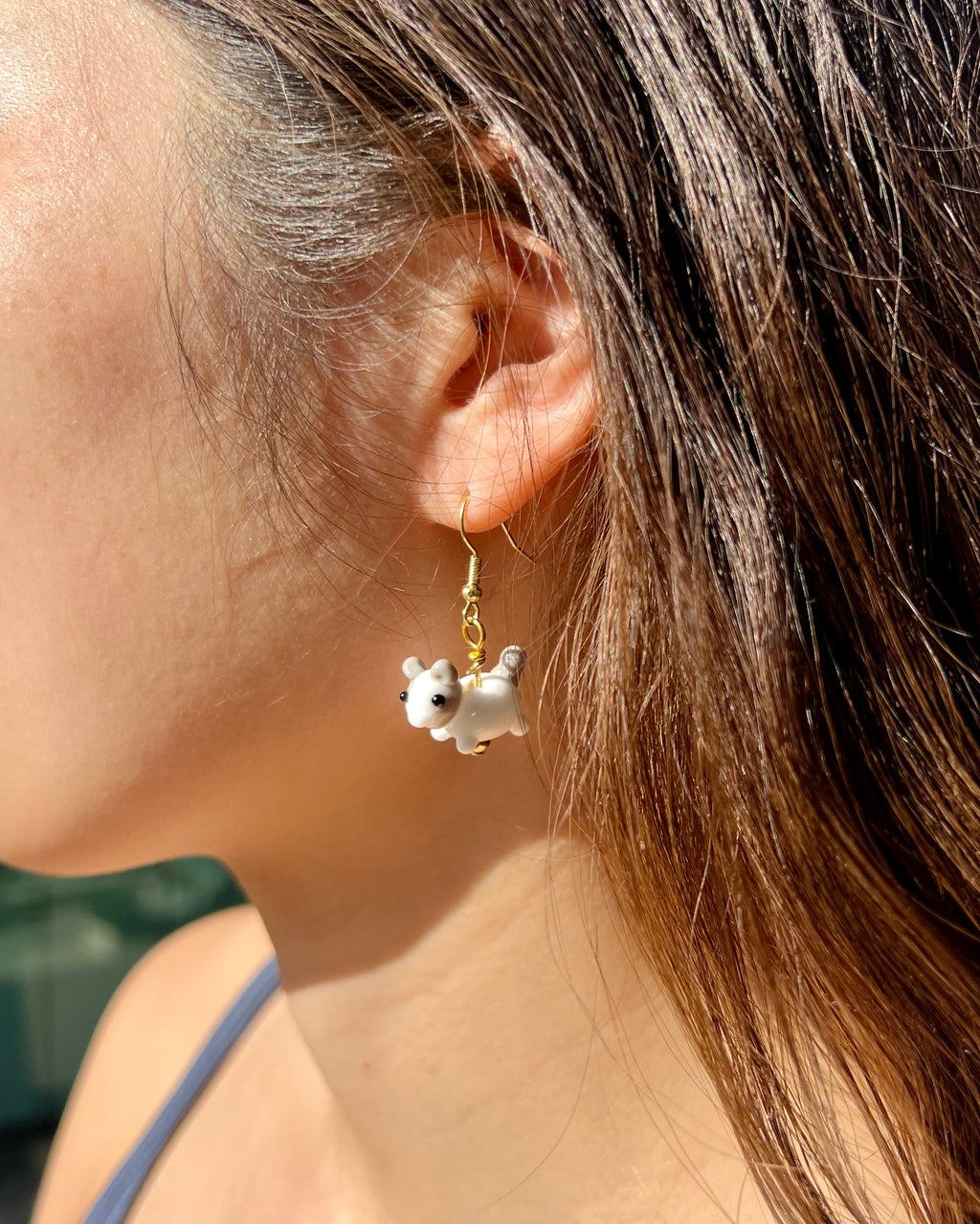 Twin Tiptoe Kittens Earrings
