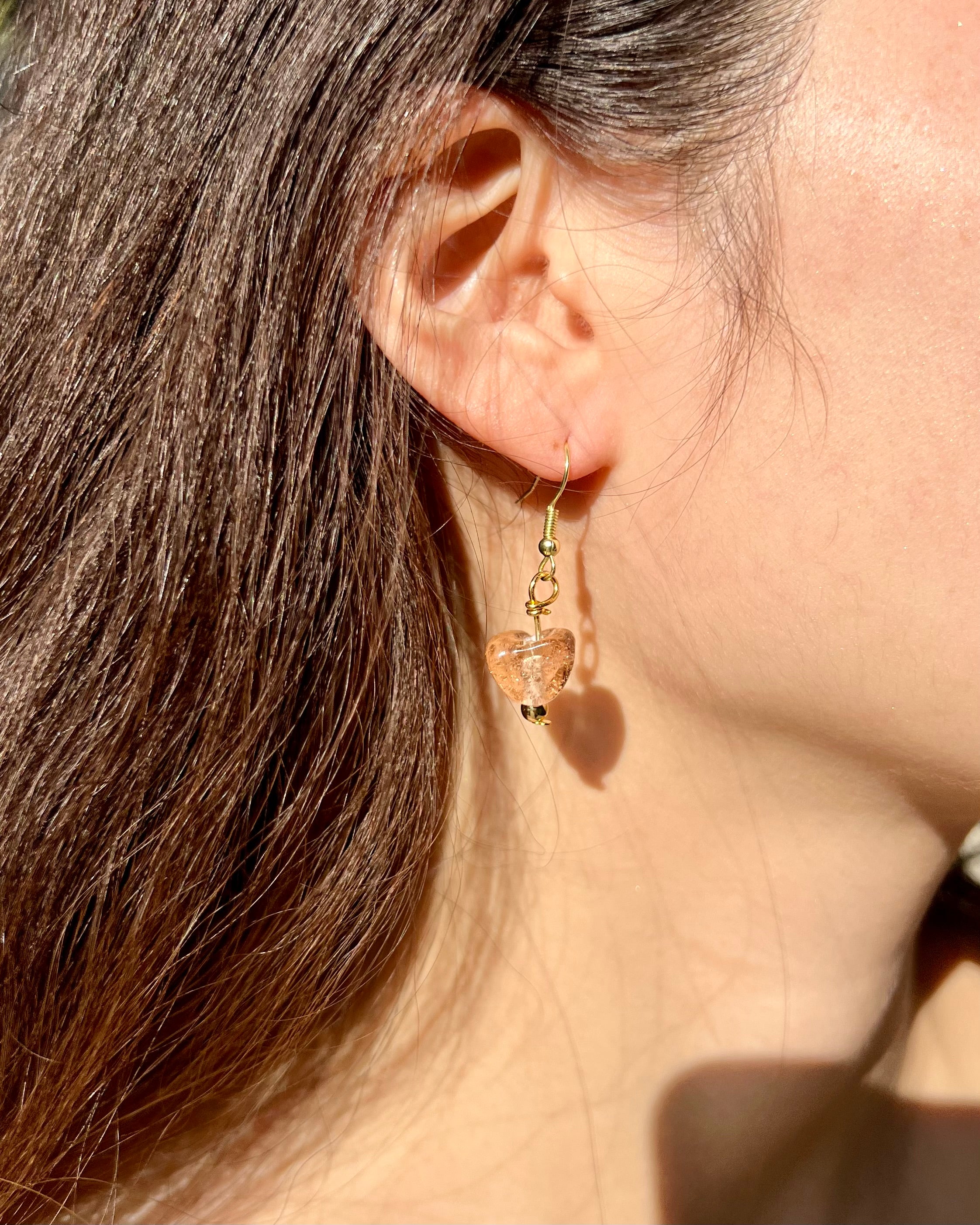 Bloopie Soft Heart Earrings – Warm Peach