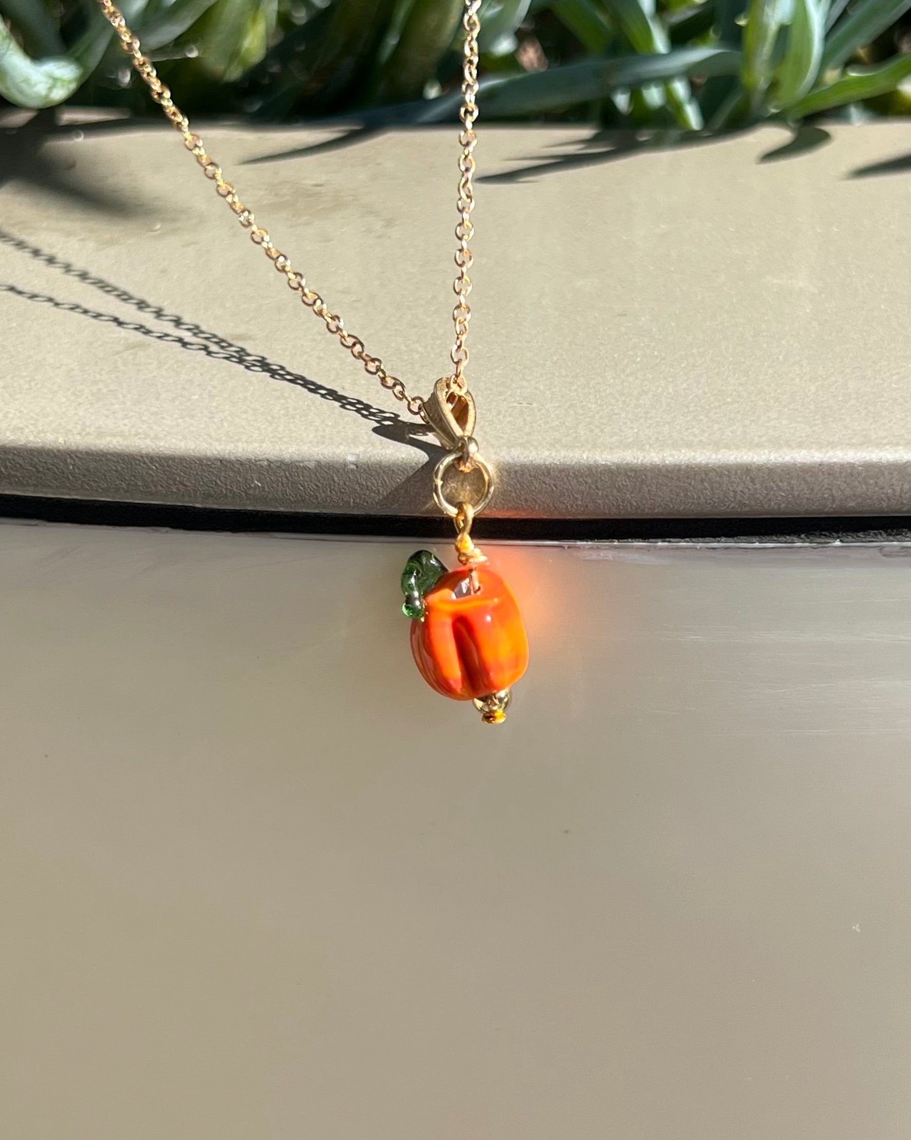 Pumpkin Charm Necklace