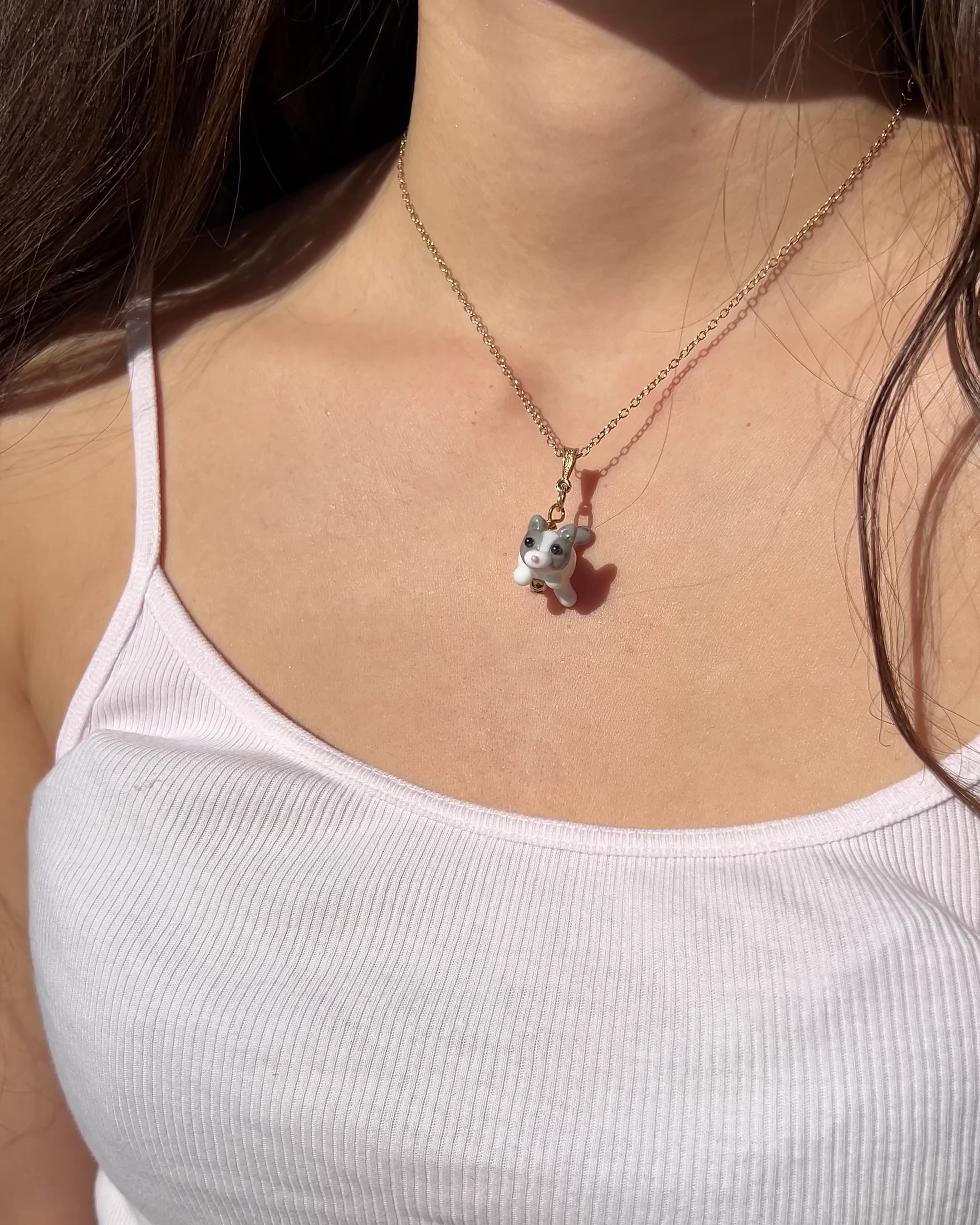 Milky White Cat Necklace