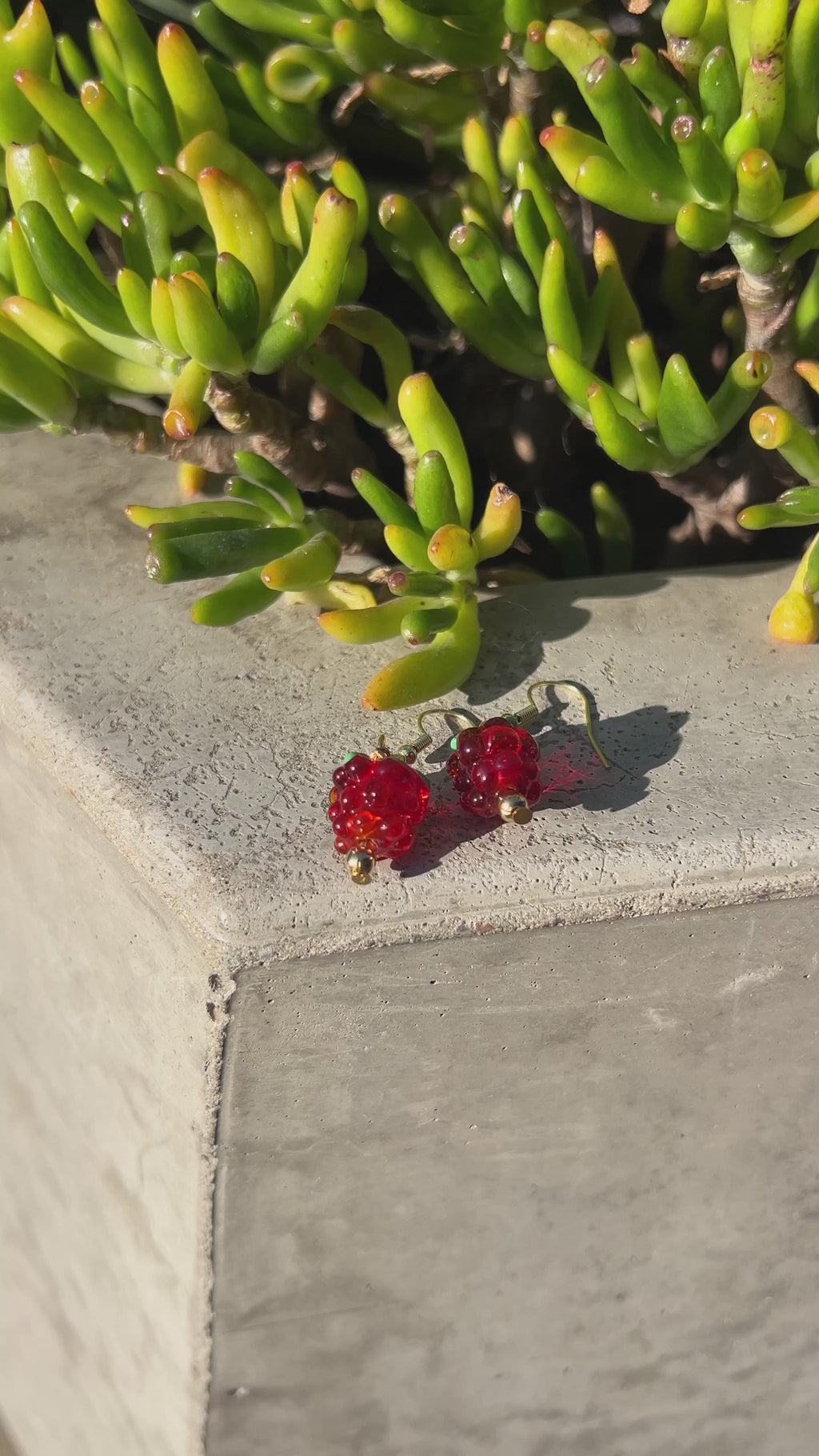 Raspberry Sparkle Earrings