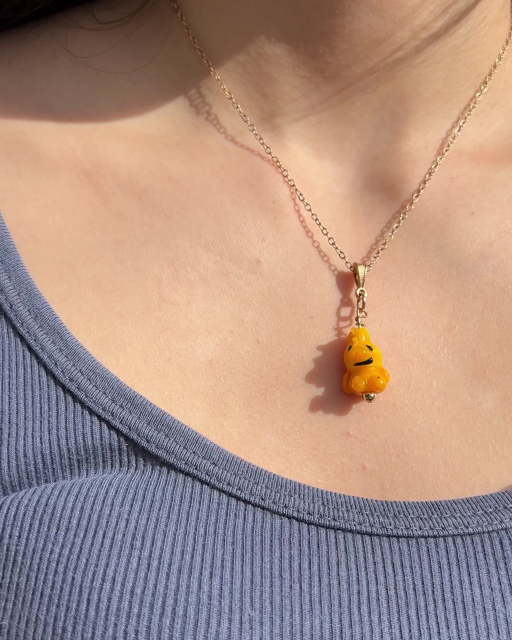 Bloopie Little Friend – Sunny Yellow Bird Necklace