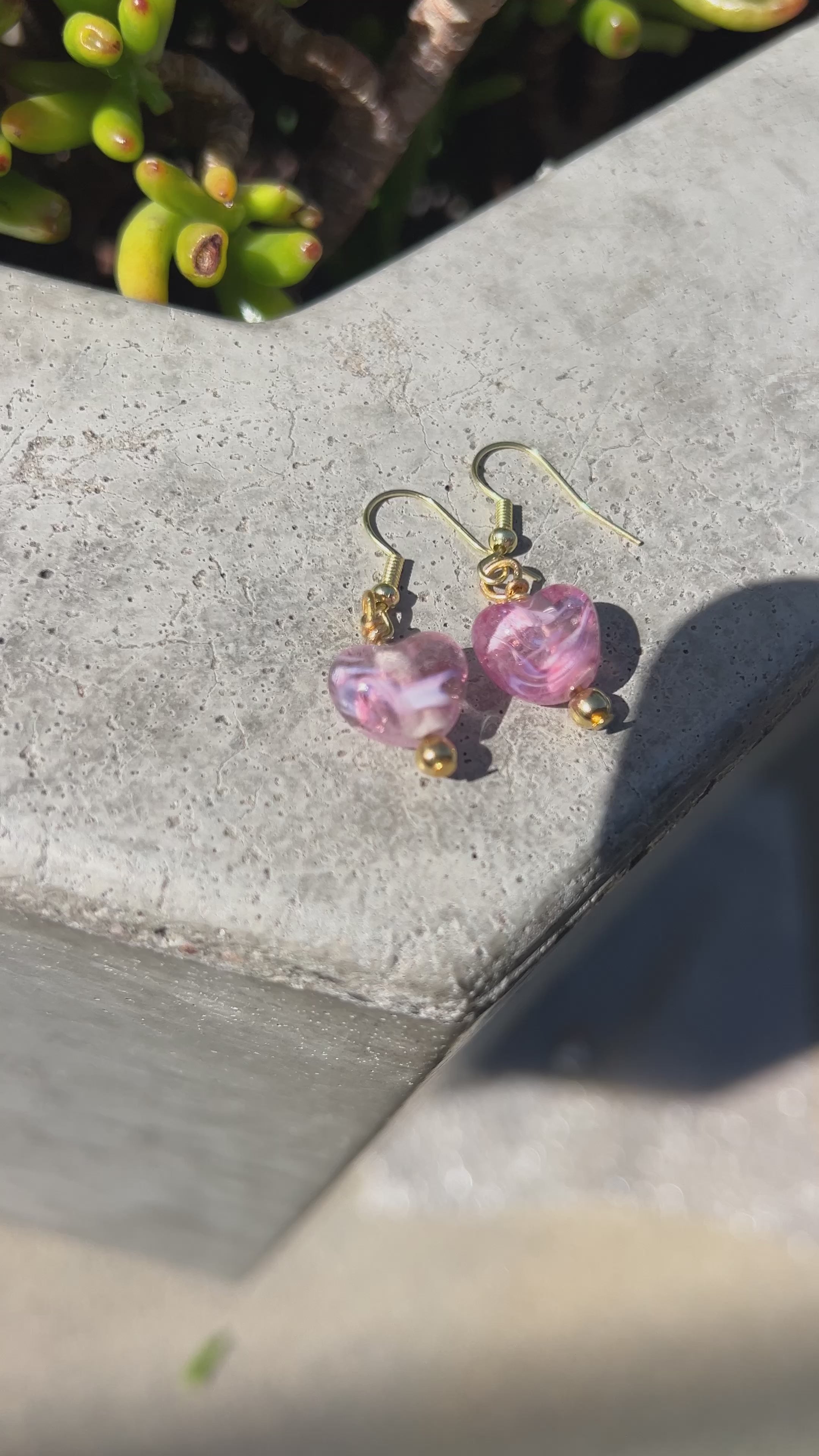 Bloopie Soft Heart Earrings – Blush Pink