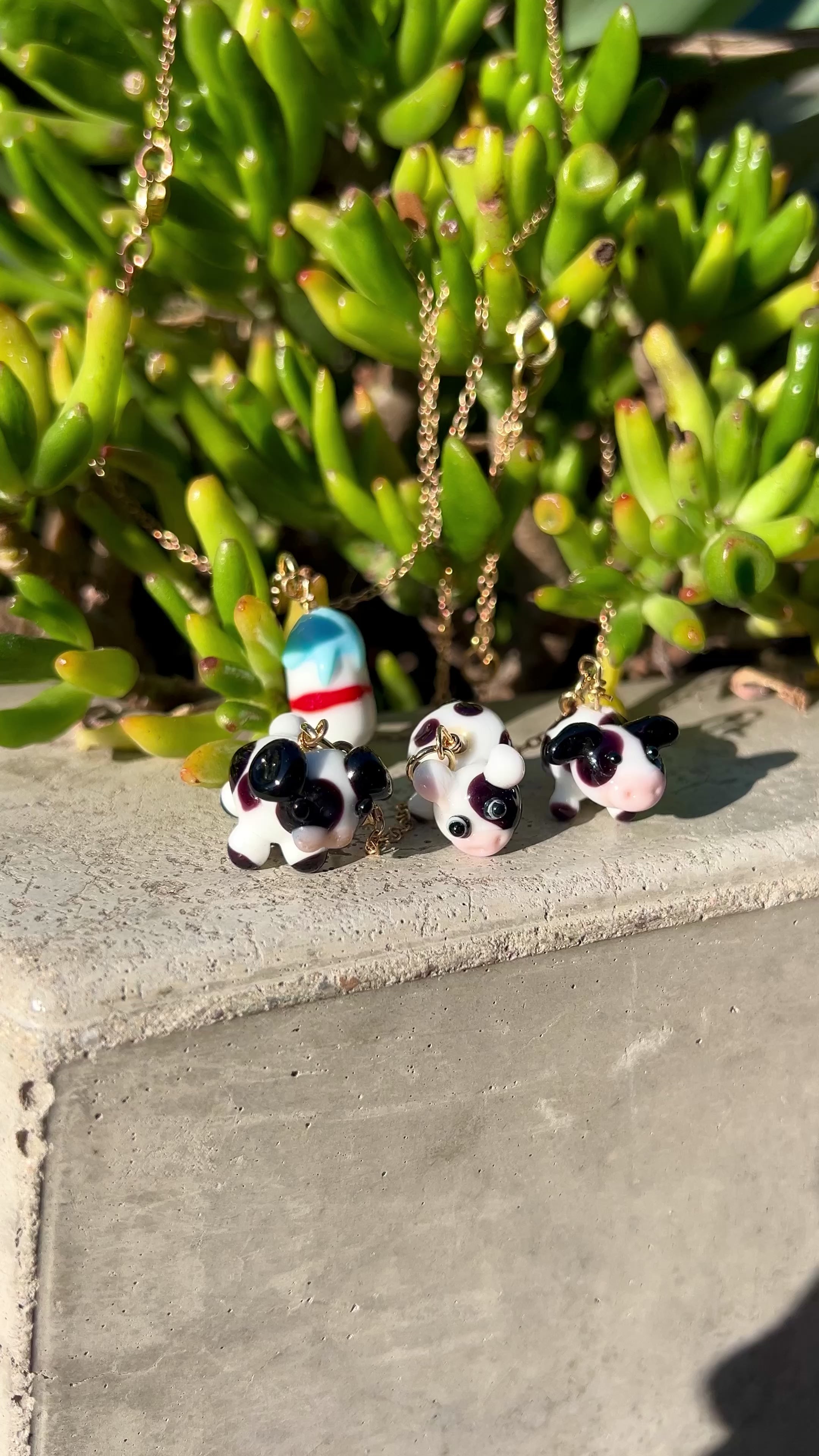 Bloopie Meadow Cow Necklace