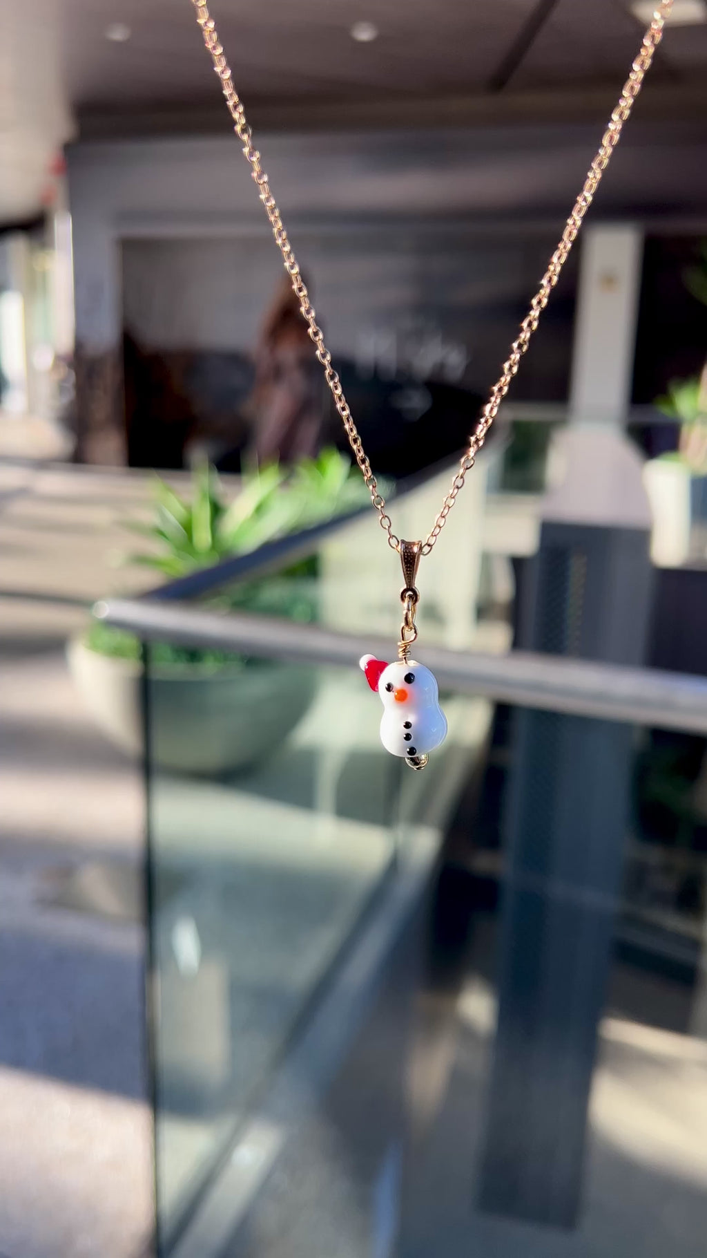Bloopie Santa Snowman Necklace