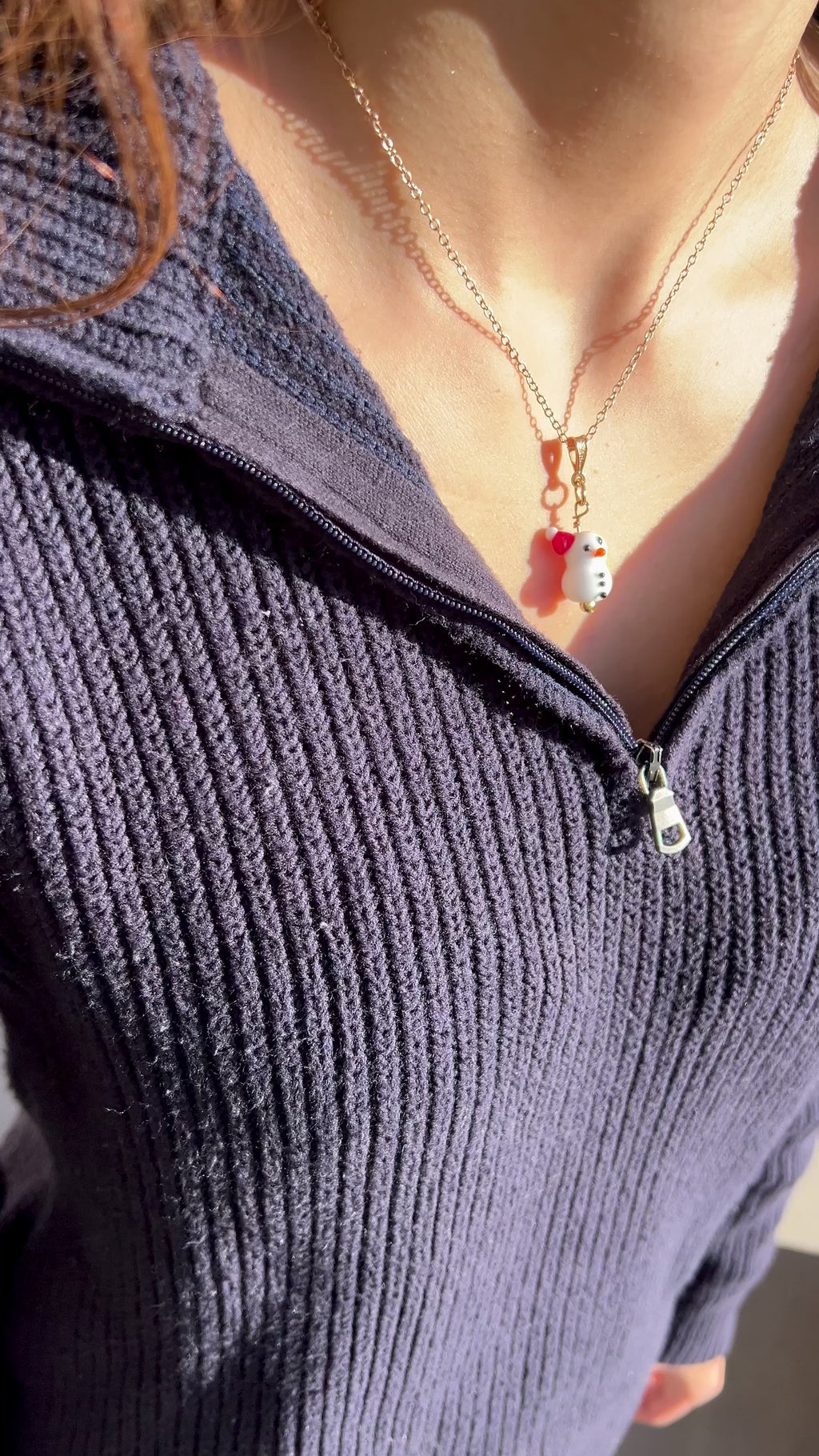 Bloopie Santa Snowman Necklace