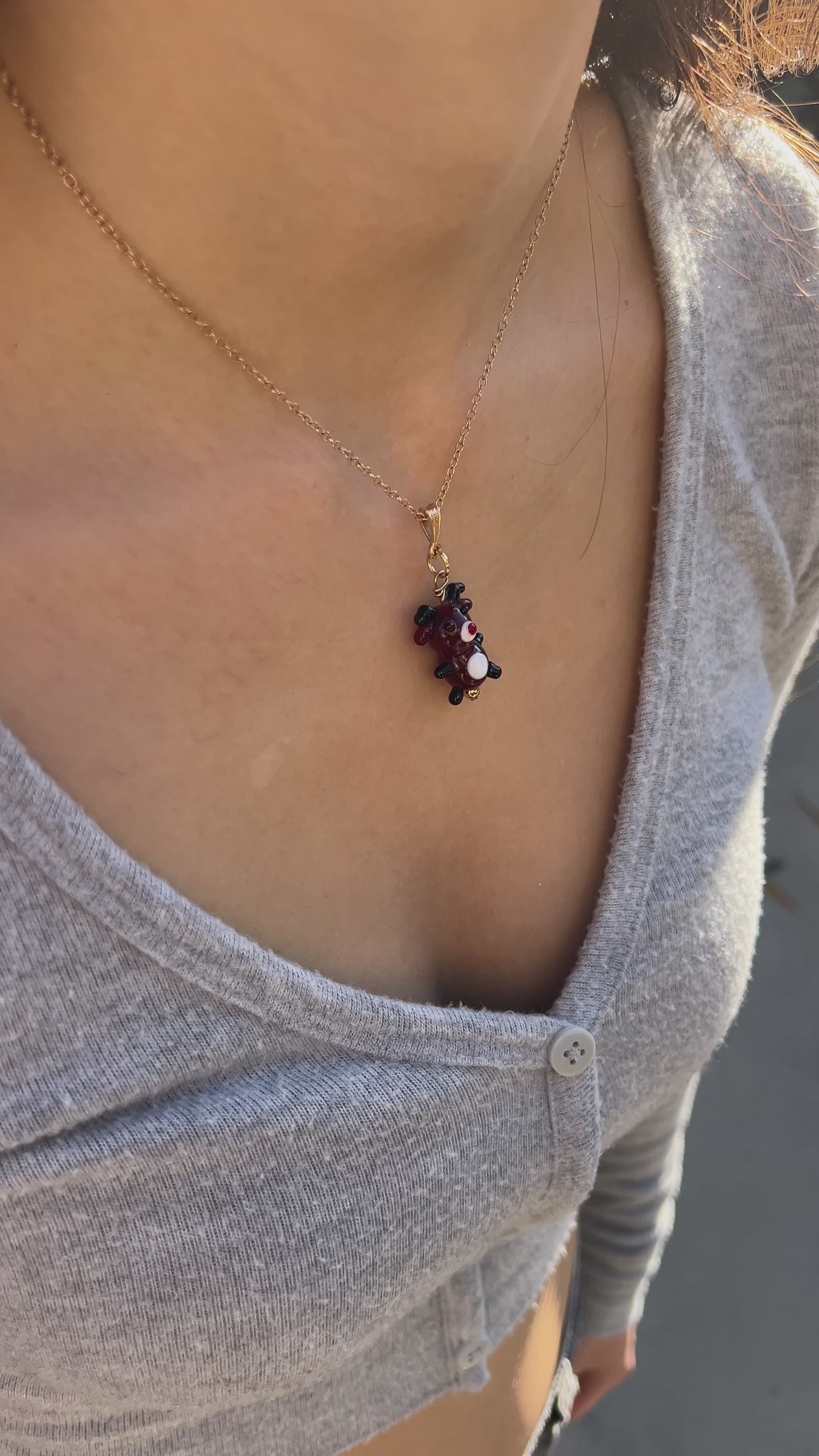 Bloopie Cozy Reindeer Necklace🤎