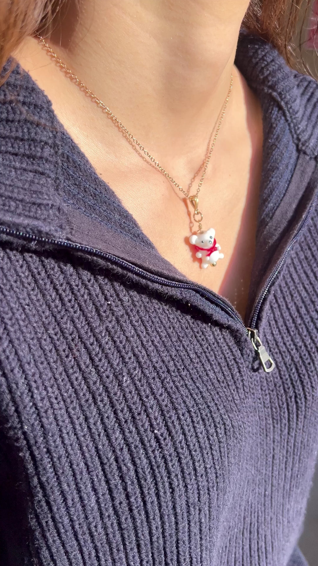 Bloopie Snow Bear Necklace🐻‍❄️